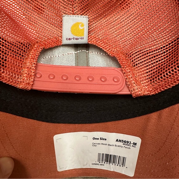 NWT Men’s Carhartt Mesh Back Quality Patch Trucker Cap Hat - Picture 3 of 3